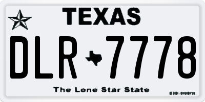 TX license plate DLR7778