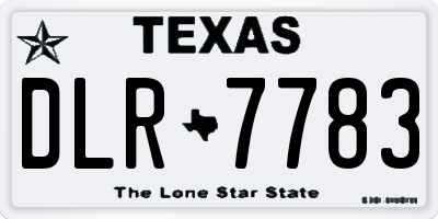 TX license plate DLR7783