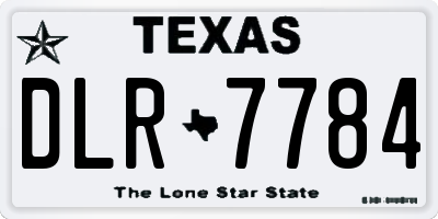 TX license plate DLR7784