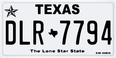 TX license plate DLR7794