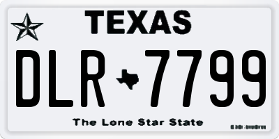 TX license plate DLR7799