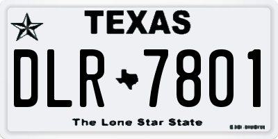 TX license plate DLR7801