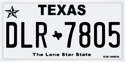 TX license plate DLR7805