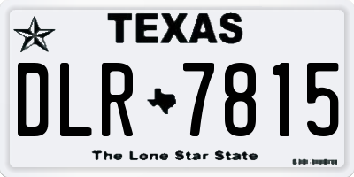 TX license plate DLR7815