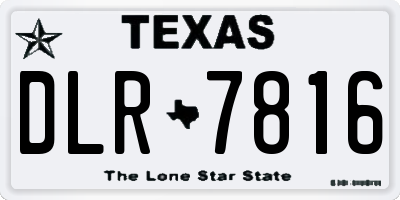 TX license plate DLR7816