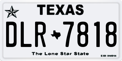 TX license plate DLR7818