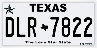 TX license plate DLR7822