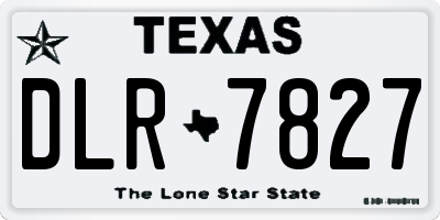 TX license plate DLR7827