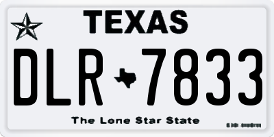 TX license plate DLR7833