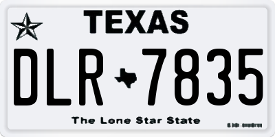 TX license plate DLR7835