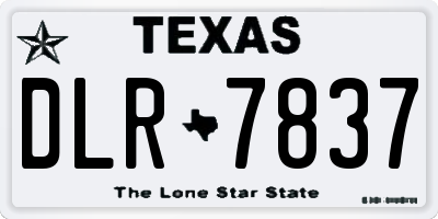 TX license plate DLR7837