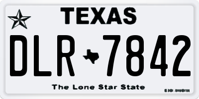 TX license plate DLR7842
