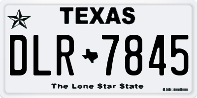 TX license plate DLR7845