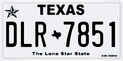 TX license plate DLR7851
