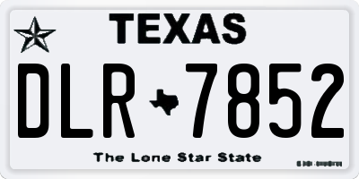 TX license plate DLR7852
