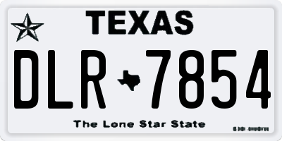 TX license plate DLR7854
