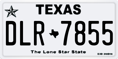 TX license plate DLR7855