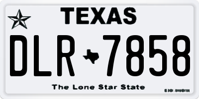 TX license plate DLR7858