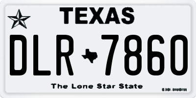 TX license plate DLR7860