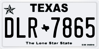 TX license plate DLR7865