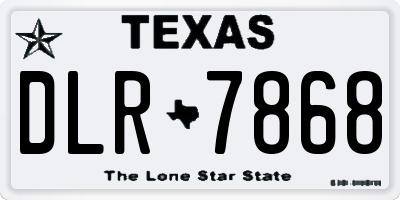 TX license plate DLR7868