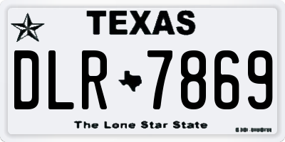 TX license plate DLR7869