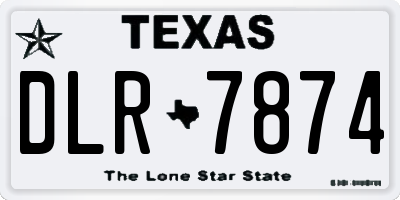 TX license plate DLR7874