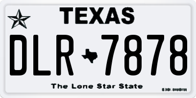 TX license plate DLR7878