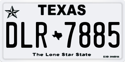 TX license plate DLR7885