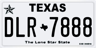 TX license plate DLR7888