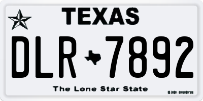 TX license plate DLR7892