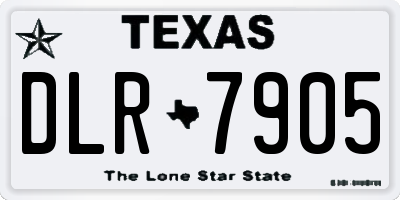 TX license plate DLR7905