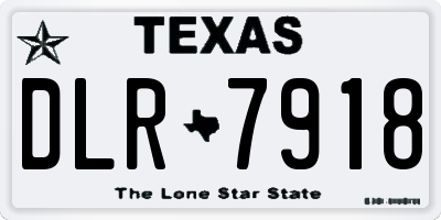 TX license plate DLR7918