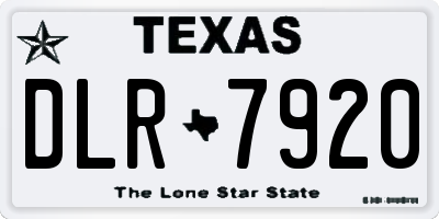 TX license plate DLR7920
