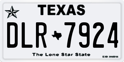 TX license plate DLR7924