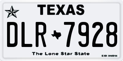 TX license plate DLR7928