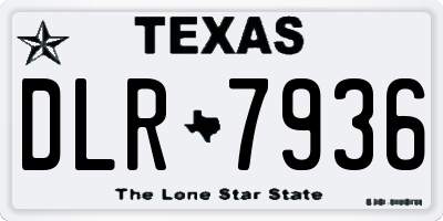 TX license plate DLR7936