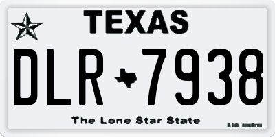 TX license plate DLR7938