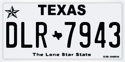 TX license plate DLR7943