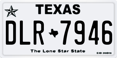 TX license plate DLR7946