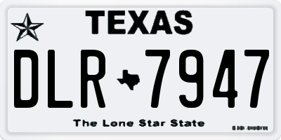 TX license plate DLR7947