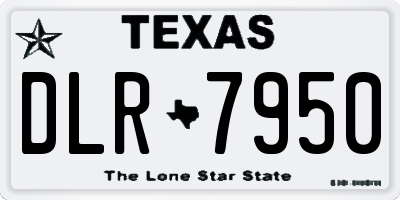 TX license plate DLR7950