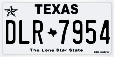 TX license plate DLR7954