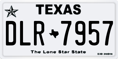 TX license plate DLR7957