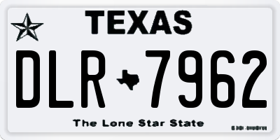 TX license plate DLR7962