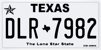 TX license plate DLR7982