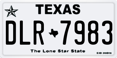 TX license plate DLR7983