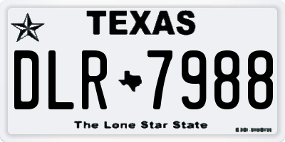 TX license plate DLR7988