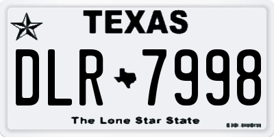TX license plate DLR7998