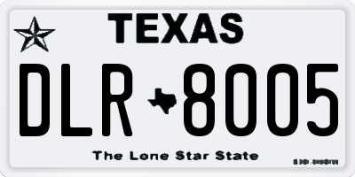 TX license plate DLR8005